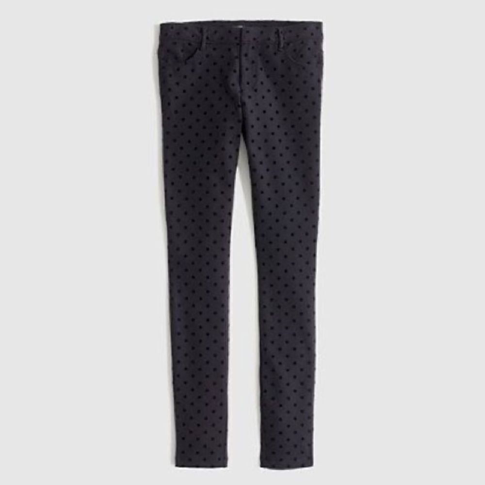 J Crew Polka Dot Gigi Knit Pants in Navy blue / Black